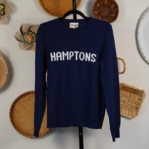 Ellsworth & Ivey Hamptons Long Sleeve Pullover Sweater Blue Womens Size Small